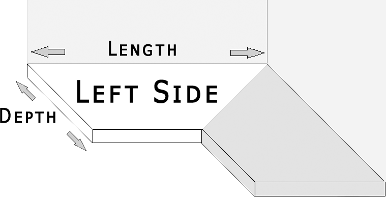 inside corner wood shelf line art