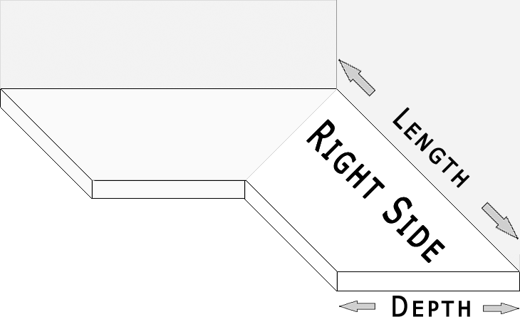 inside corner wood shelf line art