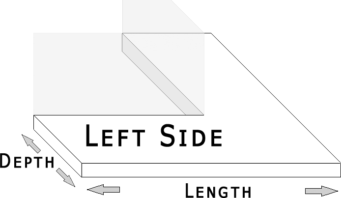 outside corner wood shelf line art